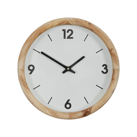 Clock - Alma Natural/White - 32cm