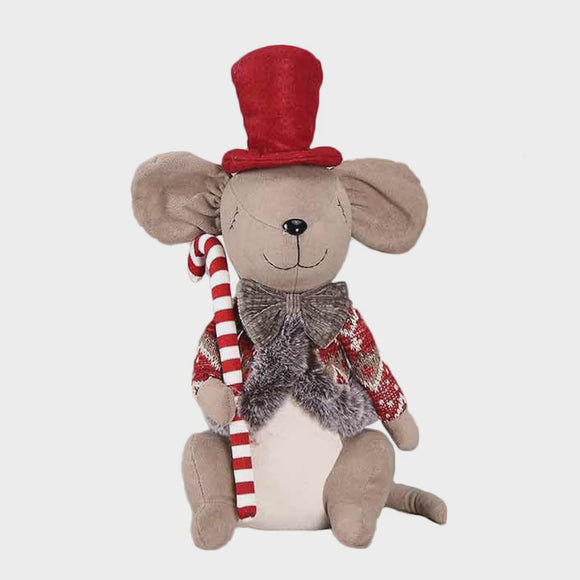 Sitting Animal w Red Hat - Mouse