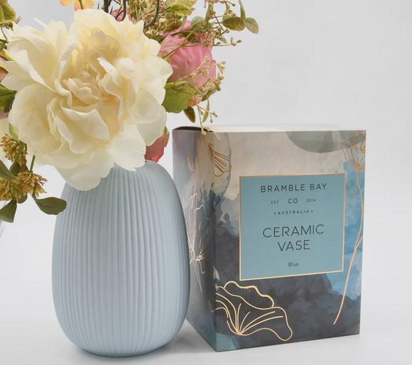 Ceramic Natives Vase  Boxed Collection - Blue