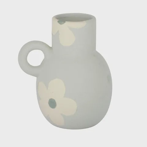 Dilly Vase - White & Slate