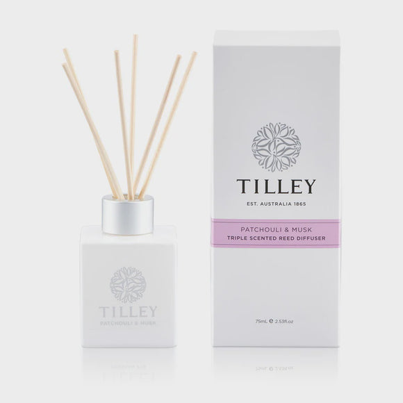 Tilley Aromatic Reed Diffuser 75ml - Patchouli and Musk