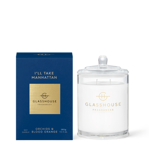 GLASSHOUSE FRAGRANCES I'll Take Manhattan Triple Scented Soy Candle