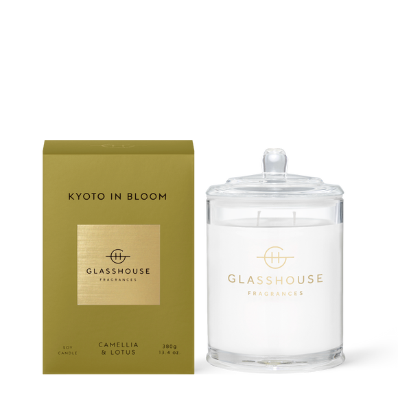 GLASSHOUSE FRAGRANCES Kyoto In Bloom Triple Scented Soy Candle