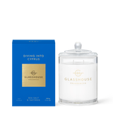 GLASSHOUSE FRAGRANCES Diving Into Cyprus Triple Scented Soy Candle