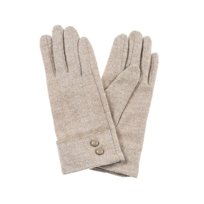 Gloves - Beige Two Buttons