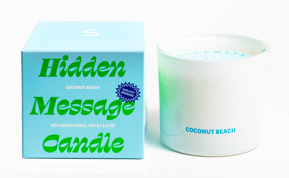 Hidden Message Candle - Coconut Beach