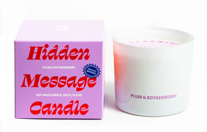 Hidden Message Candle - Plum & Boysenberry