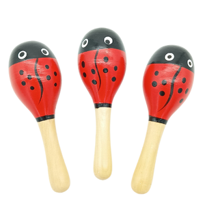 Wooden Maraca - Red Ladybird