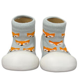 Little Eaton Rubber Soled Socks - Fox