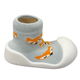 Little Eaton Rubber Soled Socks - Fox