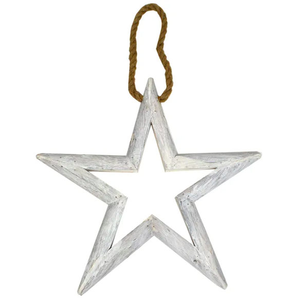 Wall Ornament - Hanging Star - White