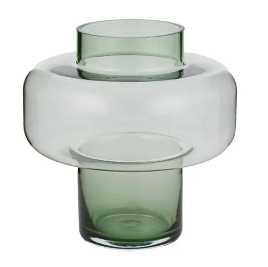 Glass Vase - Sven - Green - 24x24.5cm