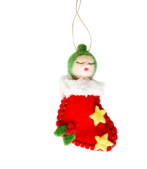 May Gibbs Christmas Ornament - Baby In Stocking