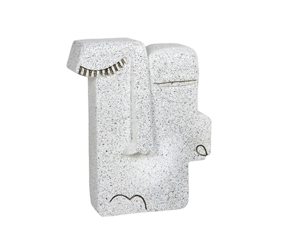 Sculpture - Pablo Cubist Square Head White