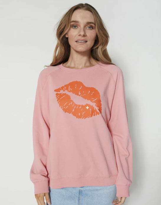Stella + Gemma Sweater - Bubblegum Coral Lips
