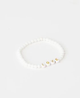 Stella + Gemma - Bracelet White Stone Love