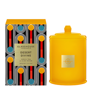 GLASSHOUSE FRAGRANCES Desert Divine 380g Triple Scented Soy Candle Limited Edition