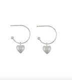 Earrings - Vine Hoop and Pearl