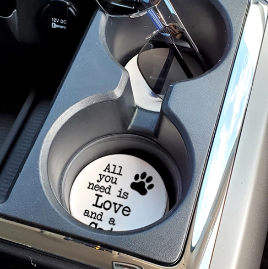 Car Coaster - Love and a Cat