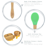 Children's Bamboo / Silicone Spoon - White