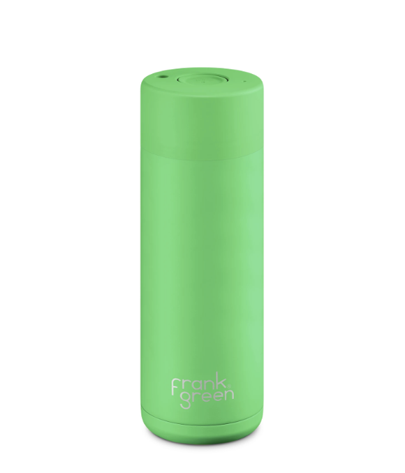 Frank Green - Ceramic Reusable Bottle Straw Lid 20oz Neon Green