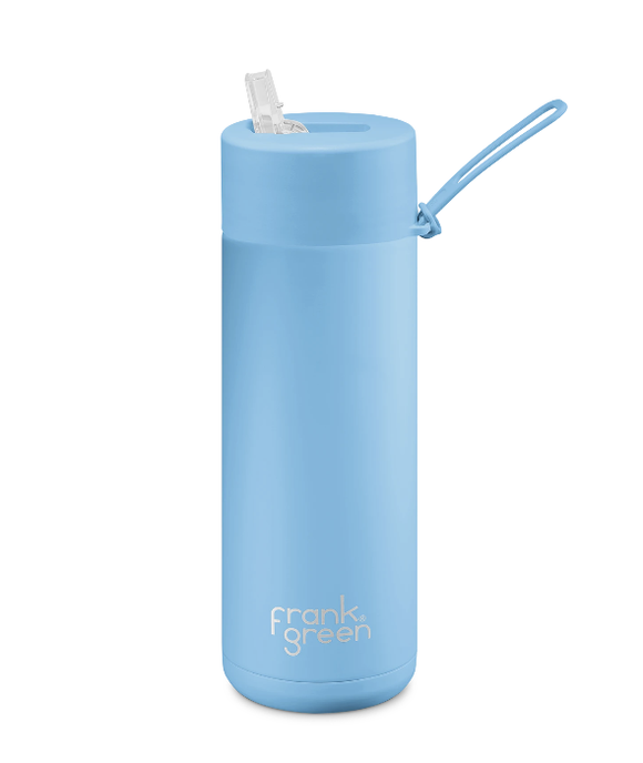 Frank Green - Ceramic Reusable Bottle Straw Lid 20oz Sky Blue