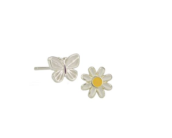 Earrings - Daisy & Butterfly Stud