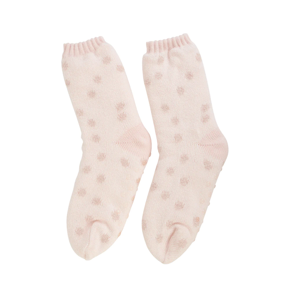 Bed Socks - Spotty Pink Quartz