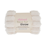 Throw Ribbed Fur - Cream