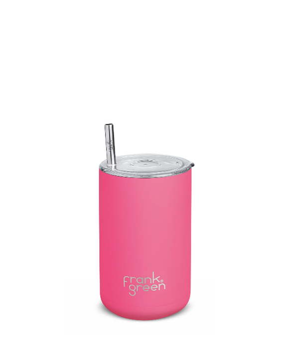 Frank Green - Ice Coffee Cup with Straw Neon Pink