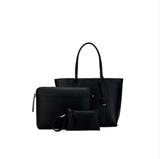 Black Caviar Designs 3 Piece Work Bag - Harriet Black