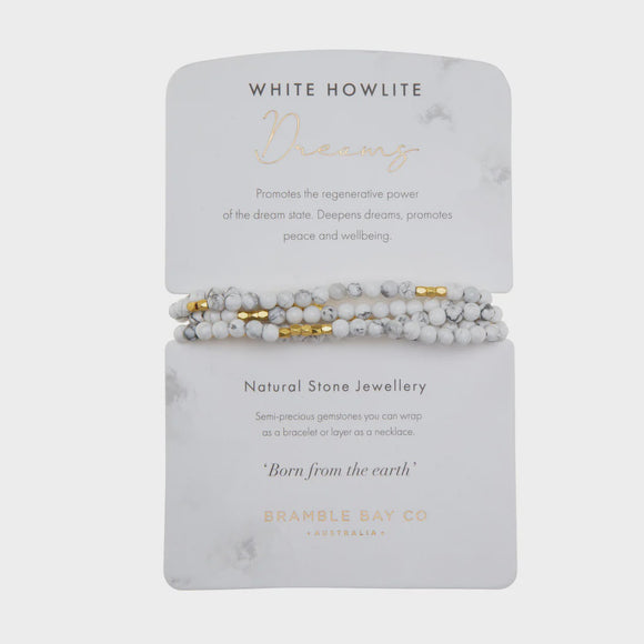 White Howlite - Wrap Bracelet
