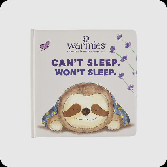Warmies Book - Can't Sleep. Won't Sleep (Sloth)