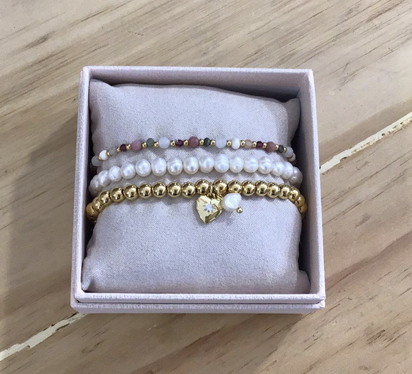 Gift Box Bracelet Stack - Rouge