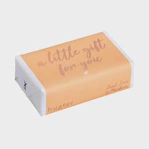 Wrapped Soap "A Little Gift For You" - Pale Orange & Rose Gold Foil