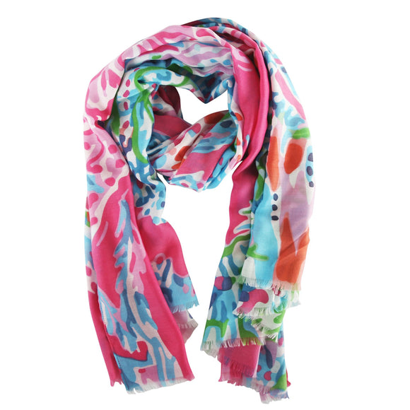Scarf - Abstract Pink