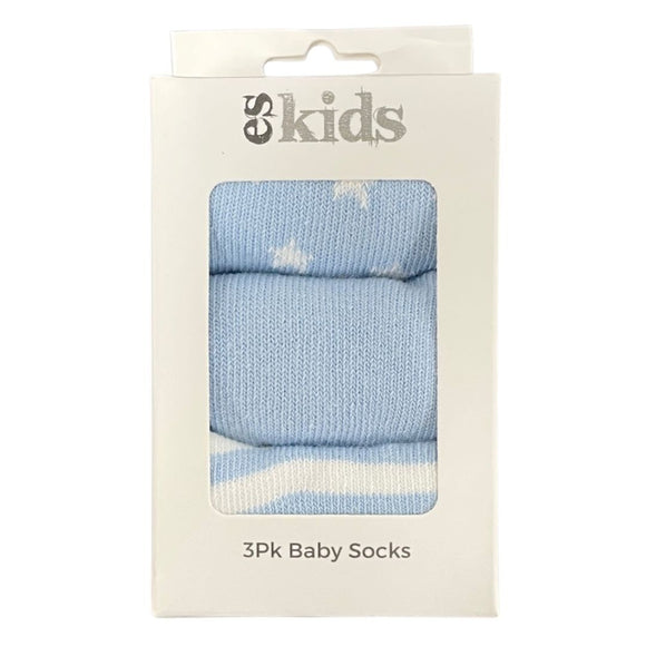 Baby Socks Boxed - Star 3pk