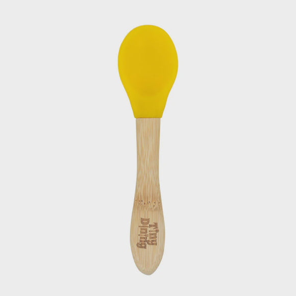 Children's Bamboo / Silicone Spoon - Yellow