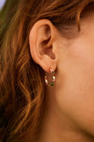 Earrings - Coco Gemstone Bubble Hoops