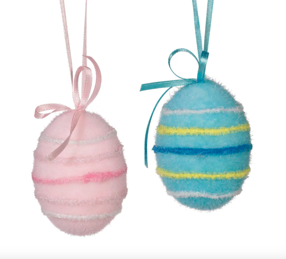 Easter Ornament Meadow Egg (Assorted Pink / Blue)