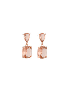 Earrings - Blush Double Trouble Crystal