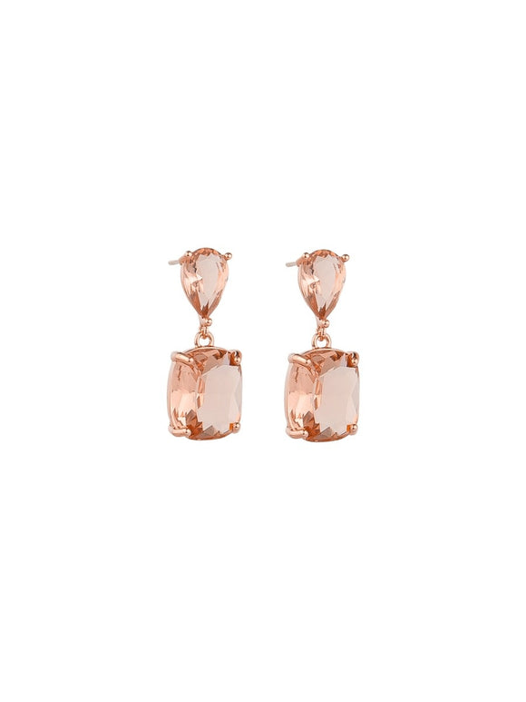 Earrings - Blush Double Trouble Crystal