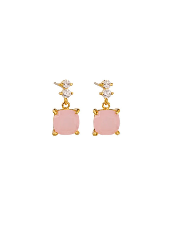 Earrings - Rose Opal Crystal Palace