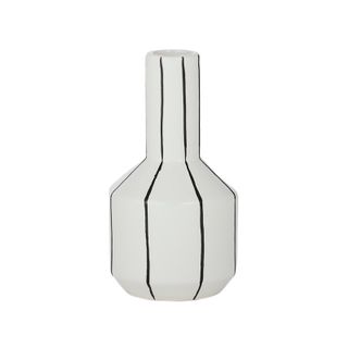 Ceramic Vase - Mono - White / Black