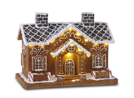 LED Gingerbread House w Music