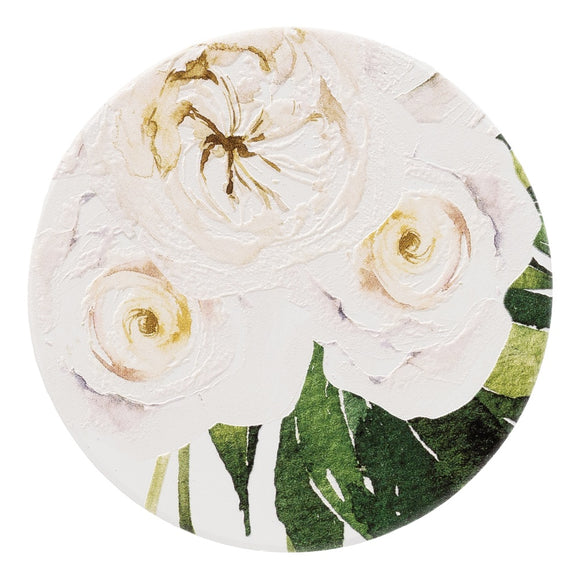 Ceramic Coaster - Greenhouse Rose