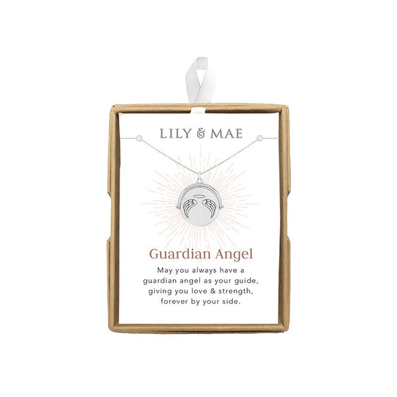 Lily & Mae Spinning Pendant Necklace - Guardian Angel