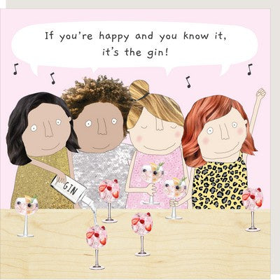 Greeting Card Rosie Made A Thing - happy gin