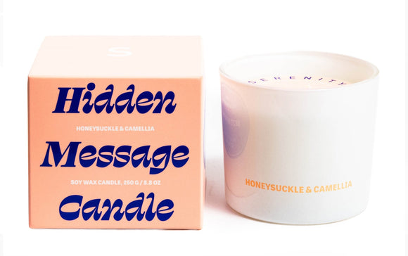 Hidden Message Candle - Honeysuckle & Camellia