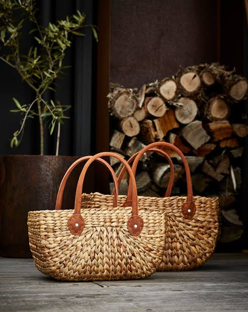 Harvest Basket - Tan Handle